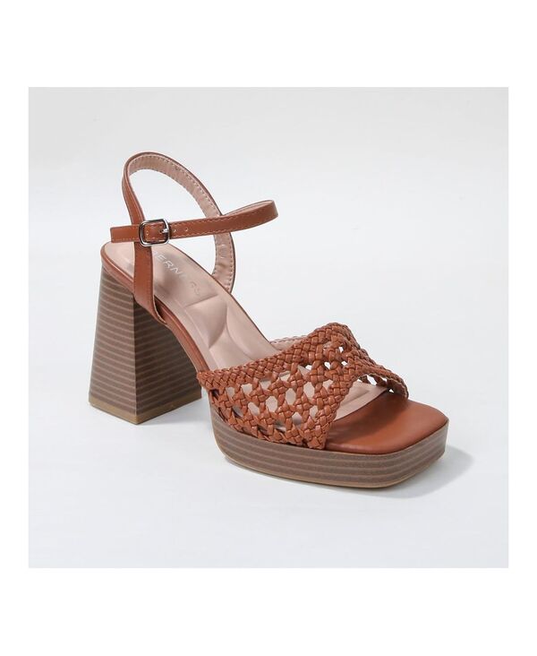 バーネス レディース シューズ サンダル プラットフォーム BERNESS Hudson Woven Platform Sandal Tan タン｜ReVida 店