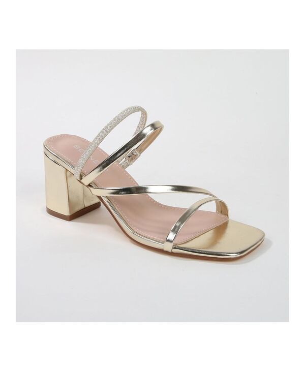 バーネス レディース シューズ サンダル ヒール BERNESS Hattie Strappy Block Heel Sandals Gold ゴールド|ReVida 店
