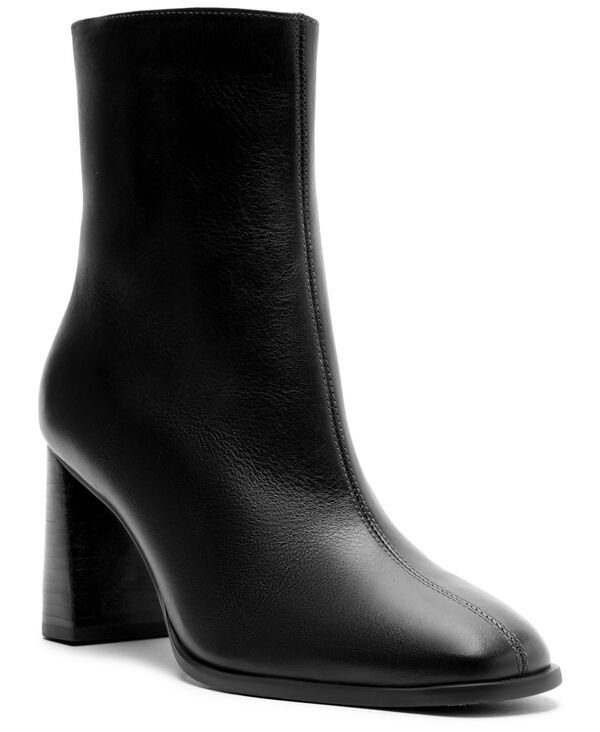 アレッツォ レディース シューズ ブーツ・レインブーツ ヒール Arezzo Women's Regina Wood Block Heel Booties Black ブラック|ReVida 店