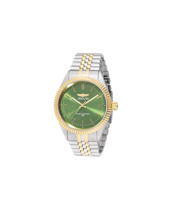 インビクタ メンズ アクセサリー 腕時計 Invicta Men's 49315 Specialty Quartz 3 Hand Green Dial Watch Gold ゴールド|ReVida 店