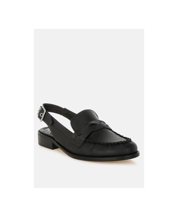 ラグアンドコー レディース シューズ パンプス サンダル レザー ローファー Rag & Co Women's Jemykin Genuine Leather Loafer Sandals Black ブラック|ReVida 店