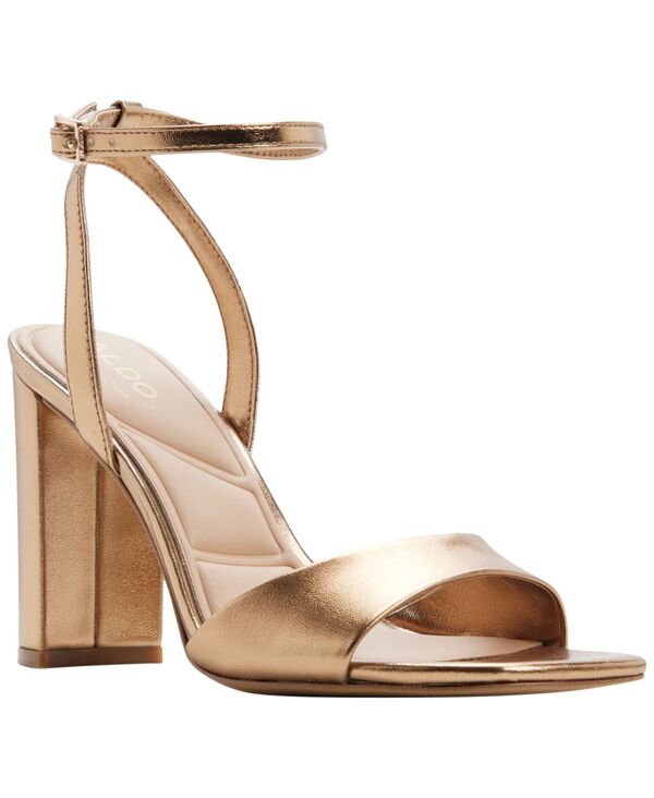 アルド レディース シューズ サンダル ヒール ALDO Women'serenya Block Heel Dressandals Gold Metallic ゴールド｜ReVida 店