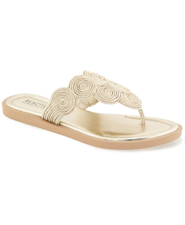 ケネスコール レディース シューズ サンダル Kenneth Cole Reaction Women'spiraling Thong Flat Sandals Light Gold ゴールド|ReVida 店