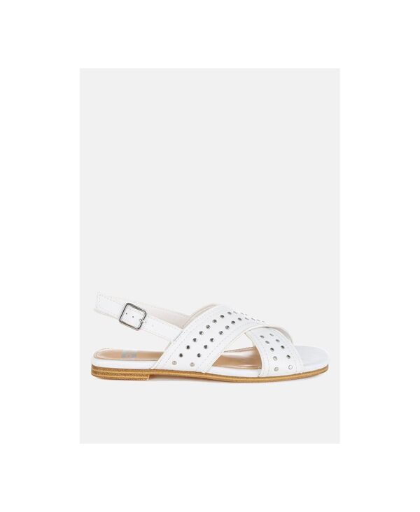 ラグアンドコー レディース シューズ パンプス Rag & Co Rag and Co Womens Calluna Stud Embellished Buckled Flats White ホワイト｜ReVida 店