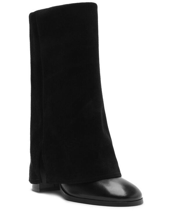 アレッツォ レディース シューズ ブーツ・レインブーツ Arezzo Women's Harper Fold over Booties Black ブラック|ReVida 店