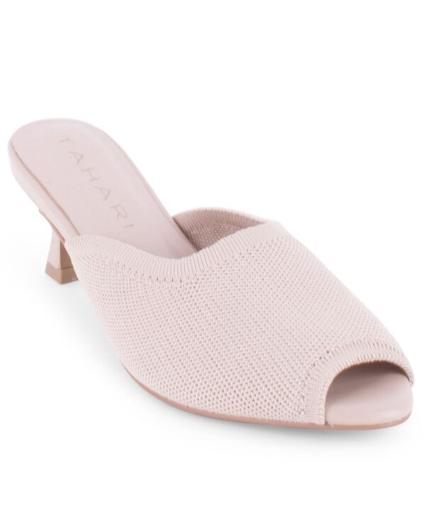 タハリ レディース シューズ パンプス ヒール Tahari Women's Maui Kitten Heel Mules Natural|ReVida 店