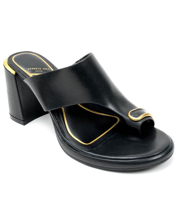 ケネスコール レディース シューズ サンダル ヒール Kenneth Cole New York Women'syndika Block Heel Dressandals Black Leather ブラック|ReVida 店