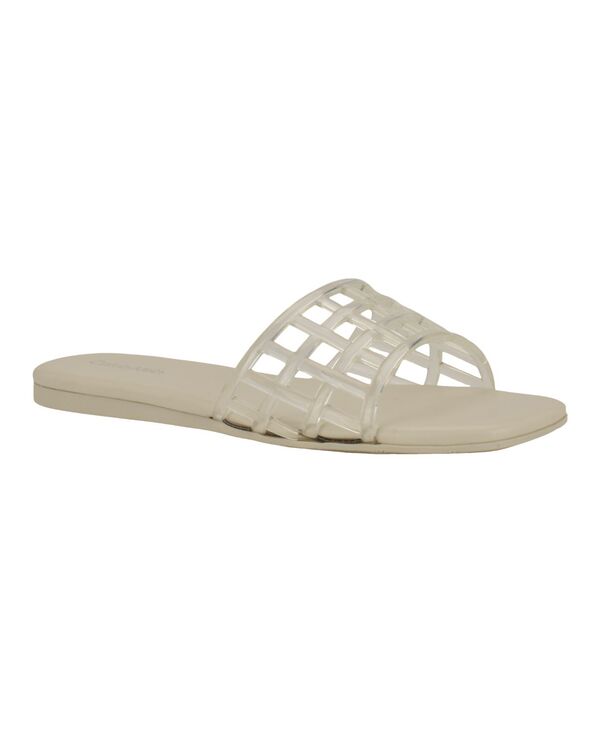 カルバンクライン レディース シューズ サンダル Calvin Klein Women's Yelena Jelly Flat Slide Sandals Clear Jelly｜ReVida 店 12,305円