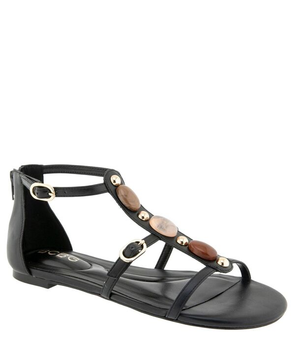 ビーシビージー レディース シューズ サンダル BCBG Women's Paulee Flat Sandal Black ブラック｜ReVida 店