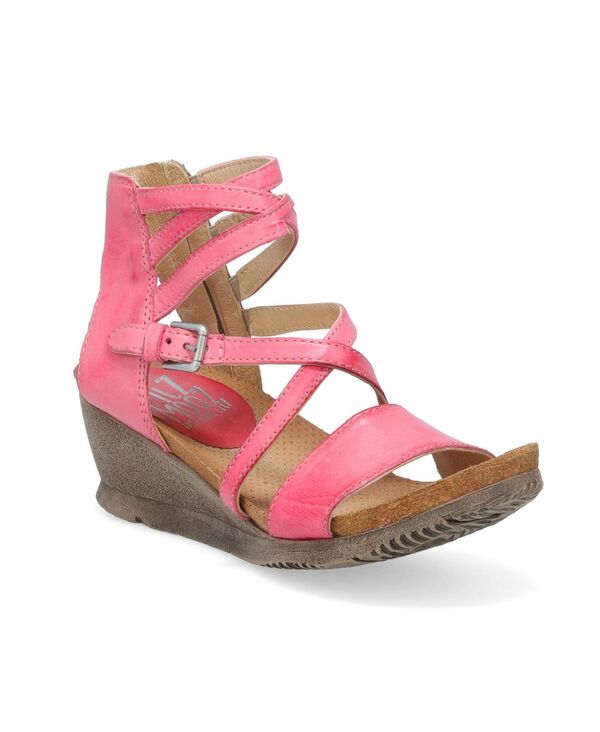 ミズムーズ レディース シューズ サンダル Miz Mooz Women's Wedge Sandal Bright Pink 675 ピンク|ReVida 店