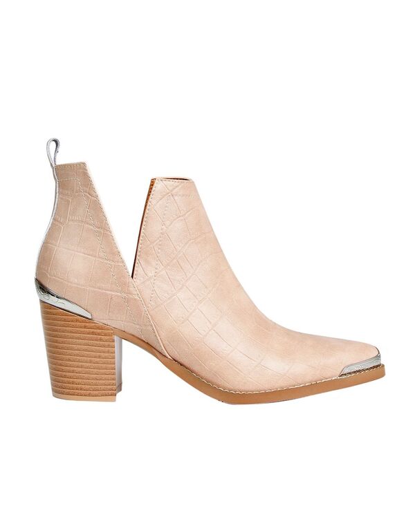 ベルアンドブルーム レディース シューズ ブーツ・レインブーツ アンクル Belle & Bloom Austin Croc Embossed Ankle Boot Blush ブラッシュ|ReVida 店