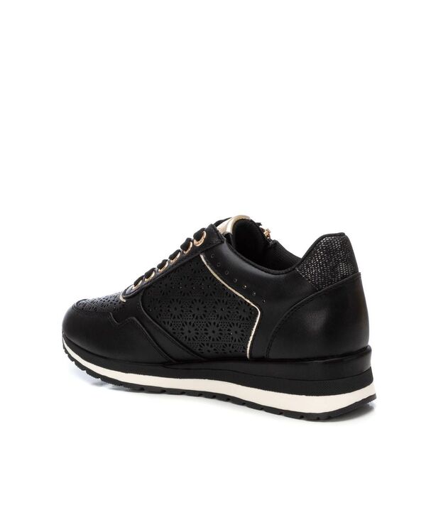 キシタイ レディース シューズ スニーカー XTI Women's Casual Sneakers With Side Zipper Black ブラック｜ReVida 店