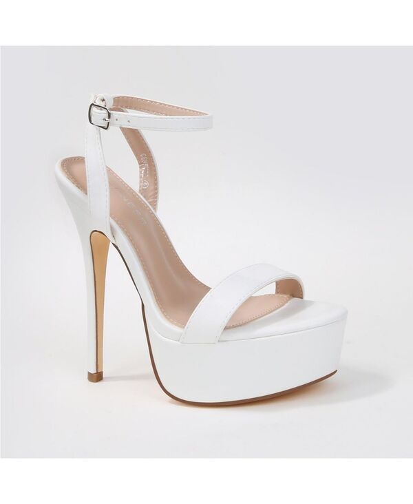 バーネス レディース シューズ サンダル プラットフォーム ヒール BERNESS Women's Genever Stiletto Heeled Platform Sandals White ホワイト|ReVida 店