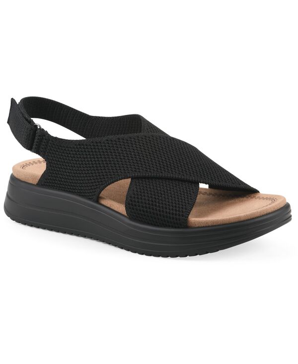 クリフバイホワイトマウンテン レディース シューズ サンダル Cliffs by White Mountain Women's Harleen Flatform Sandals Black Fabric ブラック|ReVida 店
