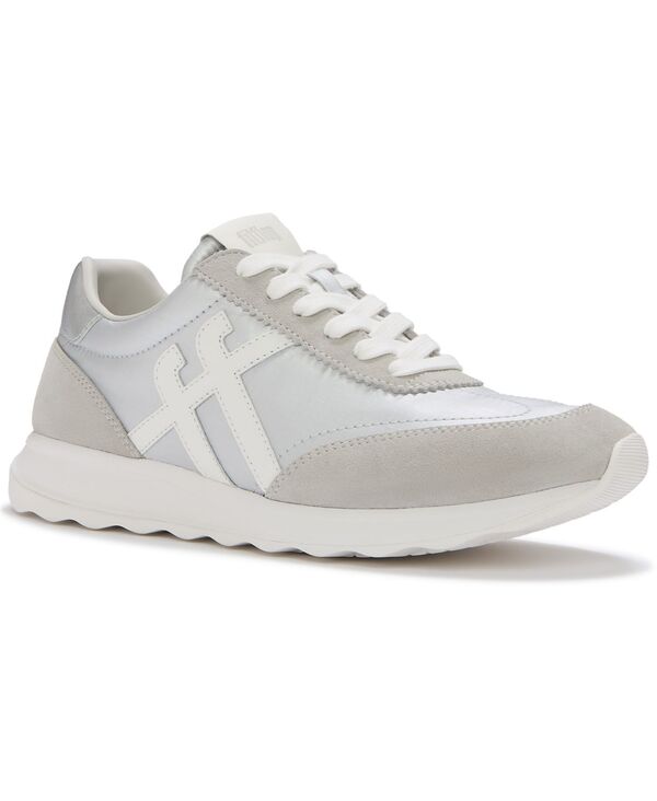 嵌まるフロップ レディース シューズ スニーカー スピード競技 FitFlop Women\u0027s Retro-Q FF Lace-Up Trainersneaker silver Urban White 白いこと