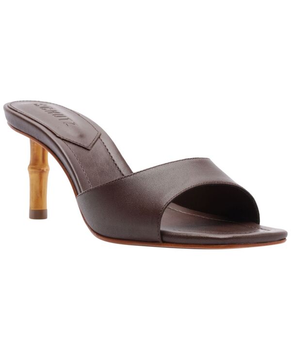 シュッツ レディース シューズ サンダル ヒール Schutz Women's Leena Bamboo Stiletto Heel Sandals Root Brown ブラウン｜ReVida 店