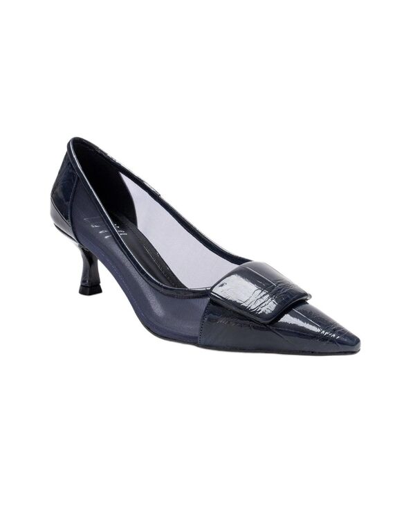 プロローグシューズ レディース パンプス Prologue Shoes Ola Stiletto Pump Navy patent ネイビー|ReVida 店