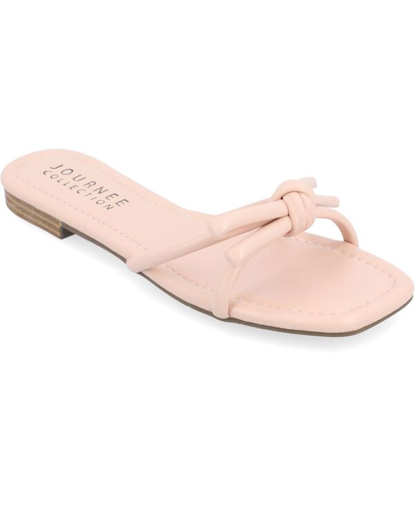 ジュルネ コレクション レディース シューズ サンダル Journee Collection Women'soma Flat Sandals Pink ピンク｜ReVida 店