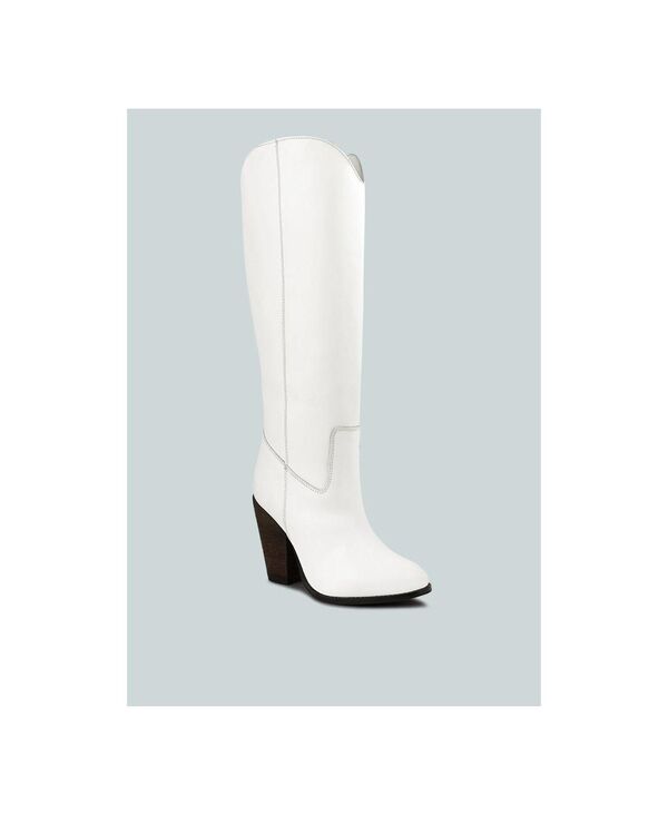 ラグアンドコー レディース シューズ ブーツ・レインブーツ レザー Rag & Co Rag and Co Womens GREAT-STORM White Leather Calf Boots White ホワイト|ReVida 店