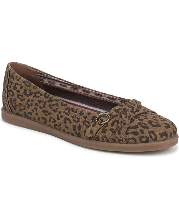 ブローフィッシュマリブ レディース シューズ スリッポン・ローファー Blowfish Malibu Women's Parisian Slip-On Ballet Flats Leopard Faux Suede アニマル｜ReVida 店