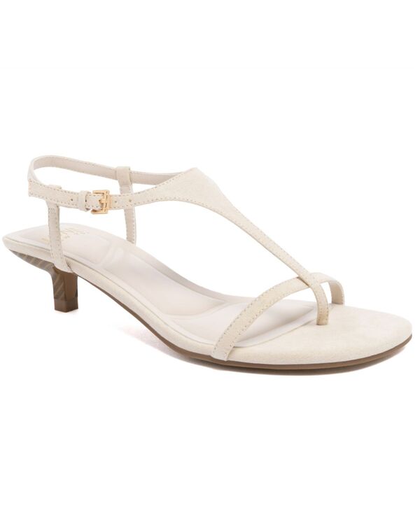 ジョーンズニューヨーク レディース シューズ サンダル ヒール Jones New York Women's Lisera Kitten Heel Strappy Dressandals Bone｜ReVida 店