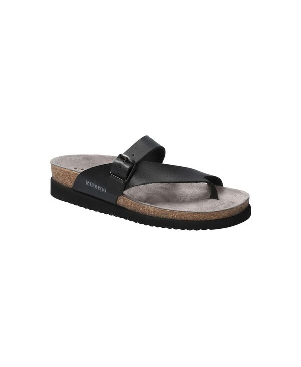 メフィスト レディース シューズ サンダル レザー Mephisto Women's Helen Classicsandal Black Waxy Leather Black waxy ブラック|ReVida 店