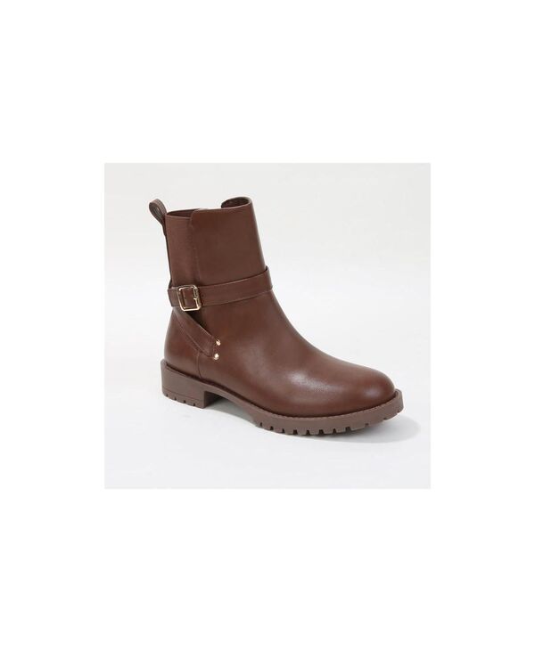 バーネス レディース シューズ ブーツ・レインブーツ BERNESS Parvin Moto Booties Brown ブラウン|ReVida 店