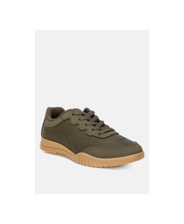 ロンドンラグ レディース シューズ スニーカー London Rag Women'stany Classic Anti-Skid Sneakers Olive faux leather + textile オリーブ|ReVida 店