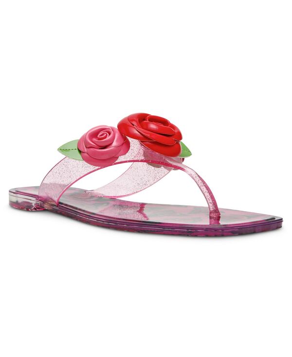 ベッツィジョンソン レディース シューズ サンダル Betsey Johnson Women's Trenten Rose Jelly Thong Sandals Fuchsia Rose フューシャ｜ReVida 店