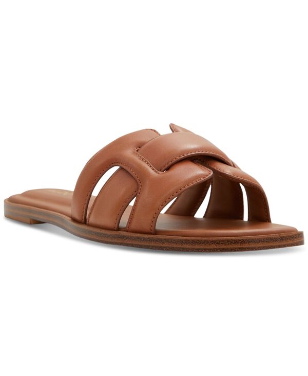 アルド レディース シューズ サンダル ALDO Women's Elenaa Studded Flat Slide Sandals Medium Brown ブラウン｜ReVida 店