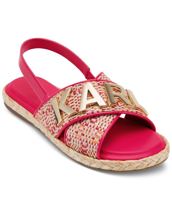 カール ラガーフェルド レディース シューズ サンダル KARLAGERFELD PARIS Women's Charla Slingback Espadrille Sandals Teaberry Pink ピンク｜ReVida 店