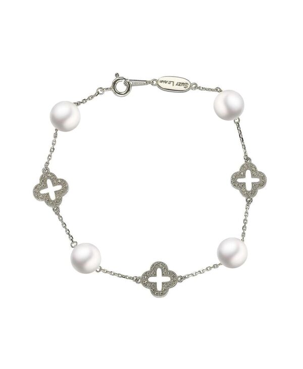 スージー レヴィアン ニューヨーク レディース アクセサリー ブレスレット・バングル・アンクレット Suzy Levianew York Suzy Levian Sterling Clover Sapphire and Cultu red Pearl Bracelet Blue sapphire ブルー|ReVida 店