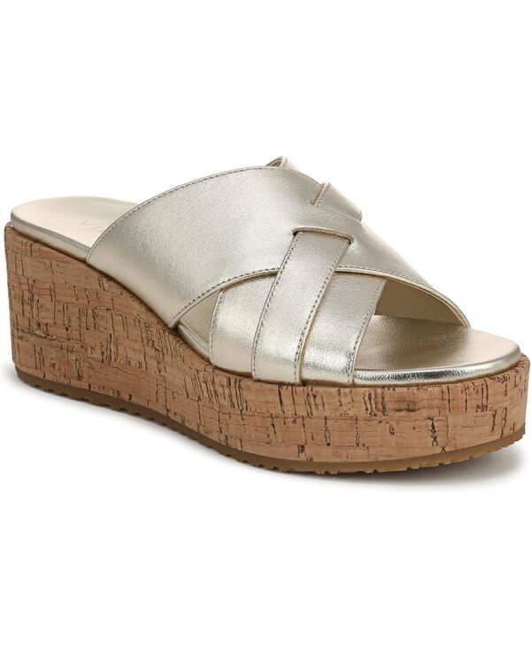 バイオニック レディース シューズ パンプス サンダル Vionic Womens Dawn Slide Sandals Gold leather ゴールド｜ReVida 店