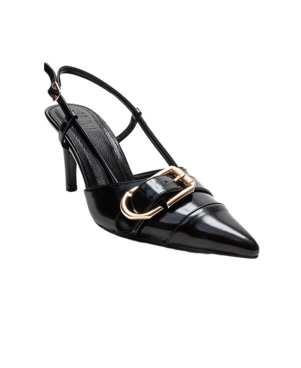 プロローグシューズ レディース パンプス Prologue Shoes Women's Noen Buckle Pointed Toe Stiletto Pump Black ブラック｜ReVida 店