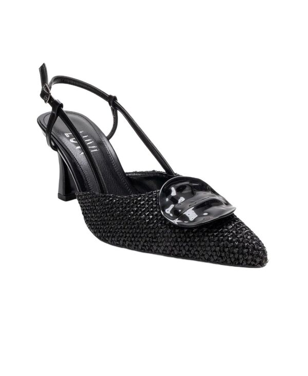 プロローグシューズ レディース パンプス Prologue Shoes Women Levia Woven Pointed Toe Slingback Pump Black ブラック|ReVida 店