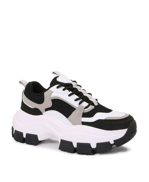 バーネス レディース シューズ スニーカー プラットフォーム BERNESS Women's Damian03 Platform Sneaker Black ブラック|ReVida 店