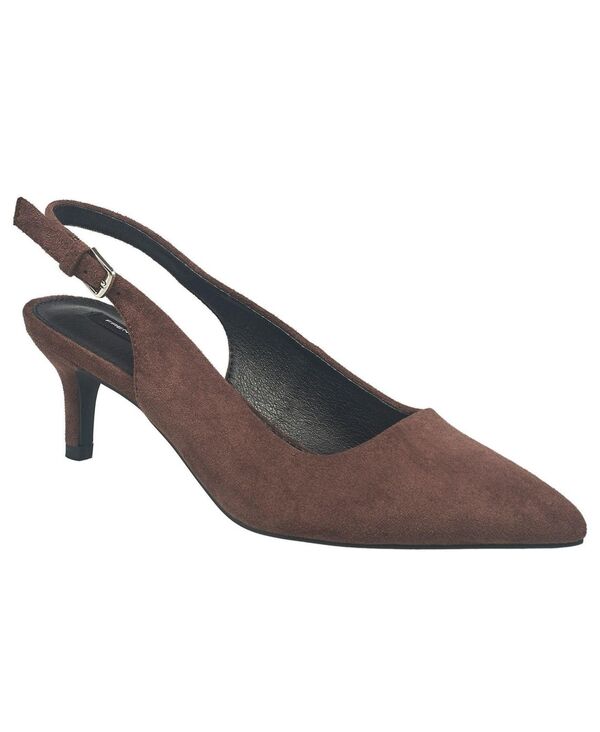 フレンチコネクション レディース シューズ パンプスエード ヒール French Connection Women'suede Quinn Kitten Heel Choco|ReVida 店