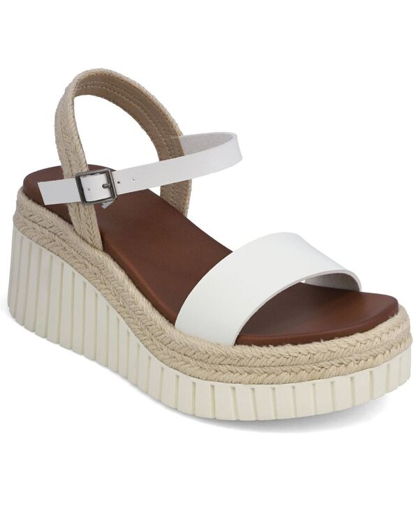 ミア レディース シューズ サンダル プラットフォーム MIA Women's Yanis Platform Wedge Sandals White ホワイト｜ReVida 店