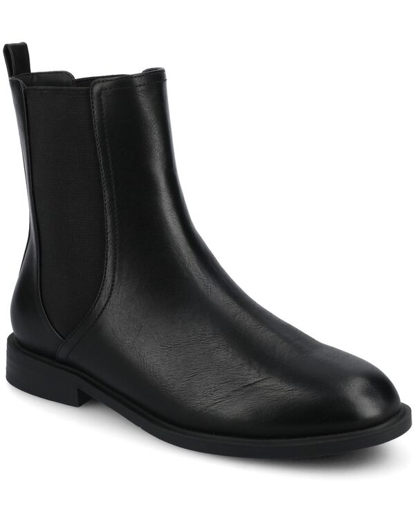 ジュルネ コレクション レディース シューズ ブーツ・レインブーツ チェルシーブーツ チェルシー Journee Collection Women's Violet Almond Toe Comfort Chelsea Boots Black ブラック|ReVida 店