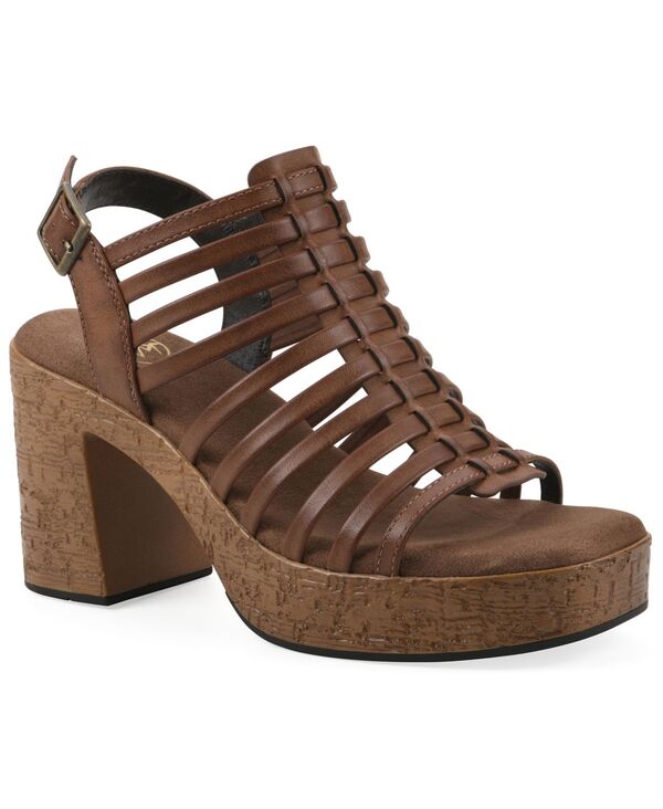 ホワイトマウンテン レディース シューズ サンダル プラットフォーム White Mountain Women's Barbea Platform Sandal Dark Tan タン|ReVida 店