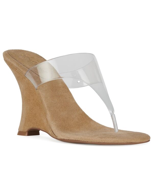 ジェフリー キャンベル レディース シューズ サンダル Jeffrey Campbell Women's Persistent Vinyl-Thong Wedge Sandals Clear|ReVida 店