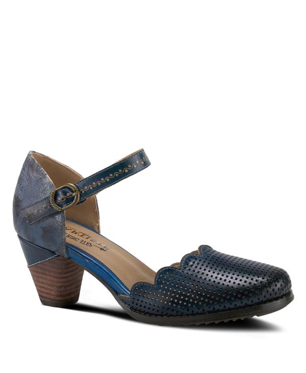 ラリティステ レディース シューズ パンプス レザー L'Artiste Women's Parchelle Hand-Painted Leather D'Orsay Pumps Navy multi ネイビー｜ReVida 店