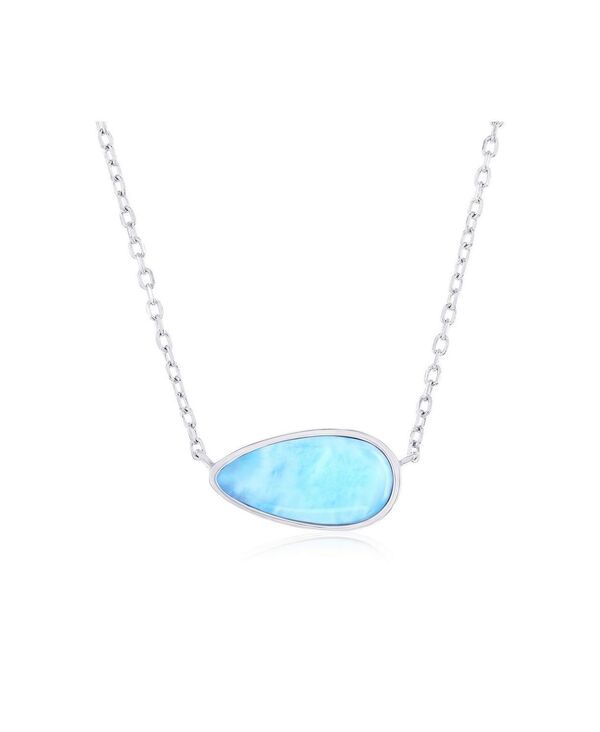 カリビアントレジャーズ レディース アクセサリー ネックレス・チョーカー・ペンダントトップ レース Caribbean Treasuresterling Sideways Pearshaped Larimar Necklace Blue ブルー|ReVida 店
