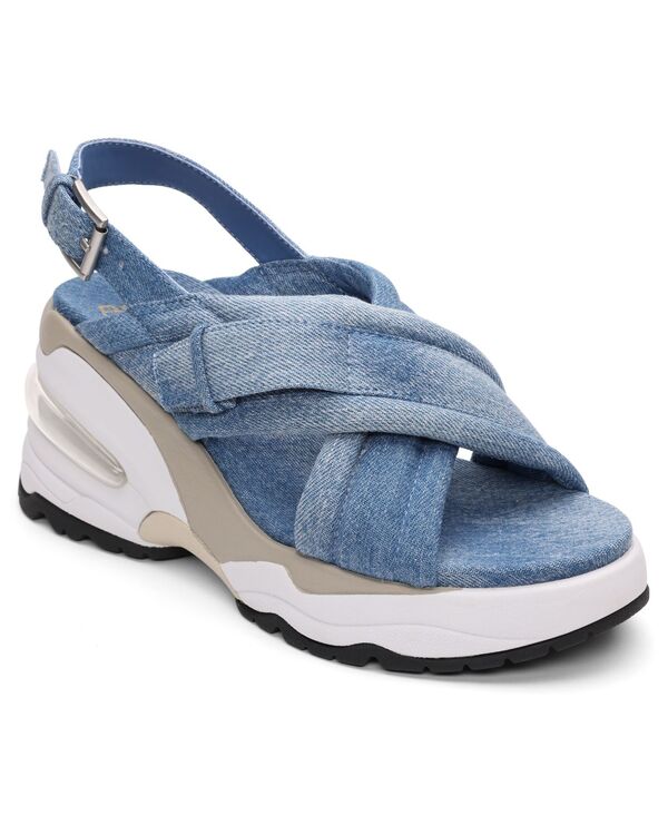 アッシュ レディース シューズ サンダル ASH Women's Delia Round Toe Wedge Sandals Dark Blue ブルー|ReVida 店