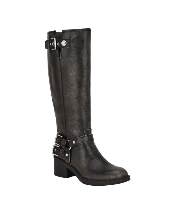 ゲス レディース シューズ ブーツ・レインブーツ GUESS Women's Matley Tumbled Buckle Harness Moto Boots Black ブラック|ReVida 店