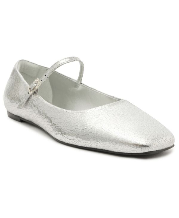 アレッツォ レディース シューズ パンプス Arezzo Women's Eleanor Ballet Flat silver Leather シルバー|ReVida 店