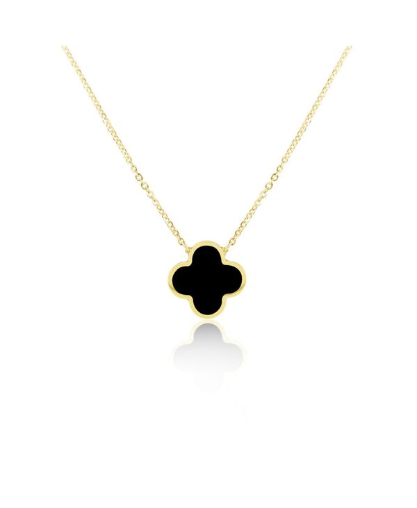 ザ・ラブリー レディース アクセサリー ネックレス・チョーカー・ペンダントトップ レース The Lovery Extra Large Onyx Single Clover Necklace 14K Yellow Black ブラック｜ReVida 店