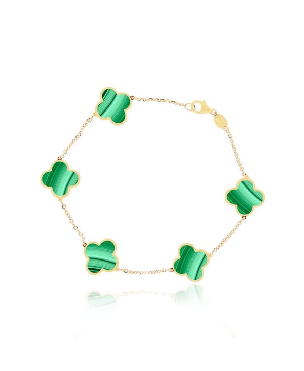 ザ・ラブリー レディース アクセサリー ブレスレット・バングル・アンクレット The Lovery Large Malachite Clover Bracelet 14K Malachite ゴールド｜ReVida 店 185,900円