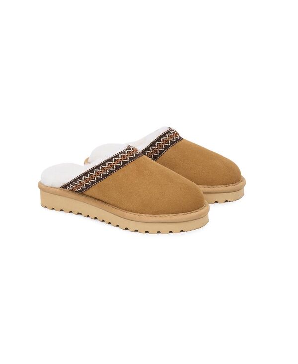 ケルティックアンドコー レディース シューズ サンダル Celtic & Co. Braid Trim Shearling Slipperspice｜ReVida 店