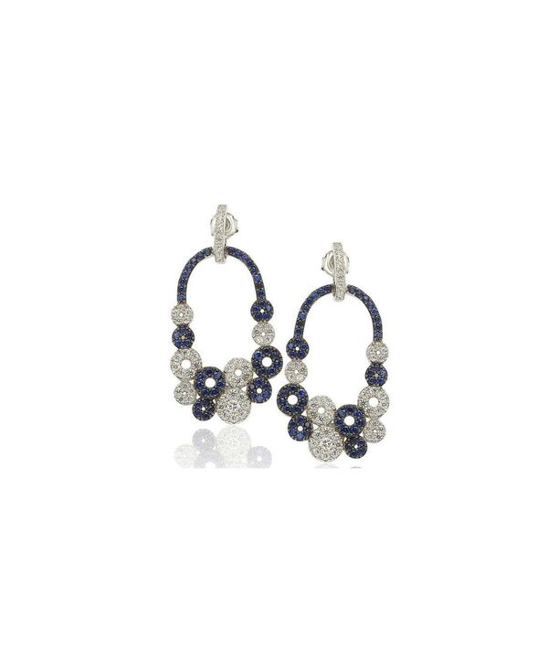 スージー レヴィアン ニューヨーク レディース アクセサリー ピアス・イヤリング Suzy Levianew York Suzy Levian Sterling Sapphire Multi-circlearrings Blue sapphire ブルー｜ReVida 店 76,890円